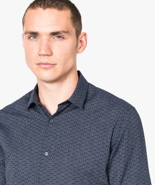 Chemise homme regular fit à fines rayures - repassage facile vue2 - GEMO(URBAIN) - GEMO