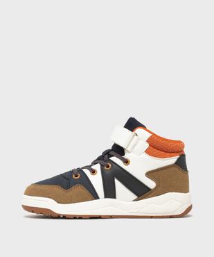 Baskets montantes à lacets élastiques et scratch garçon - 5 Miles vue3 - 5 MILES - GEMO