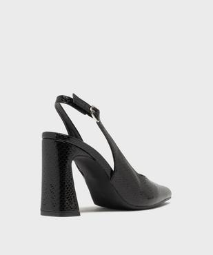 Escarpins sling-back à bout pointu et talon haut femme - Follow Me vue4 - FOLLOW ME - GEMO