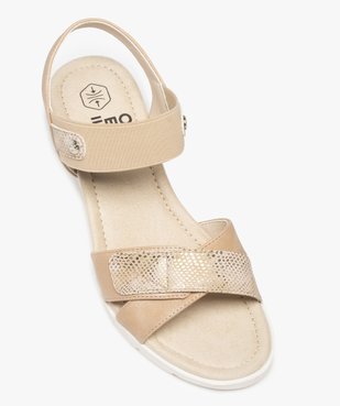 Sandales femme compensées à bride élastique vue5 - GEMO(URBAIN) - GEMO