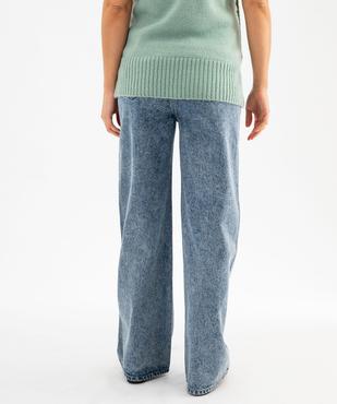 Jean de grossesse wide leg en denim délavé vue3 - GEMO 4G MATERN - GEMO