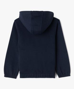 Sweat à capuche zippé intérieur molletonné fille vue3 - GEMO 4G FILLE - GEMO
