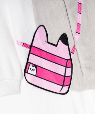 Combinaison pyjama en maille peluche motif chat fille - Gabby’s Dollhouse vue2 - GABBY - GEMO