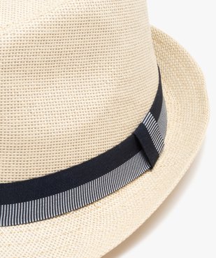Chapeau homme panama en paille avec ruban bicolore vue2 - GEMO (ACCESS) - GEMO