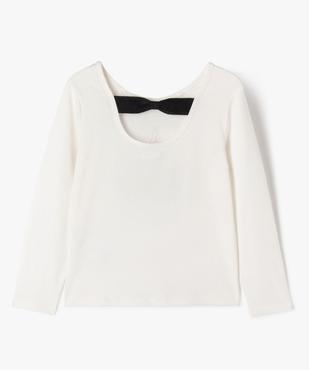 Tee-shirt à manches longues avec dos fantaisie et strass fille vue3 - GEMO 4G FILLE - GEMO