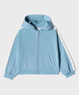 Sweat à capuche et fermeture zippée fille vue2 - GEMO 4G FILLE - GEMO