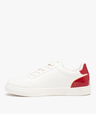 Baskets femme à zip fantaisie avec détails vernis contrastants  vue3 - GEMO (SPORTSWR) - GEMO