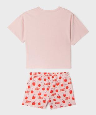 Pyjashort à motifs Cherry Coke fille - Coca Cola vue2 - COCA COLA - GEMO