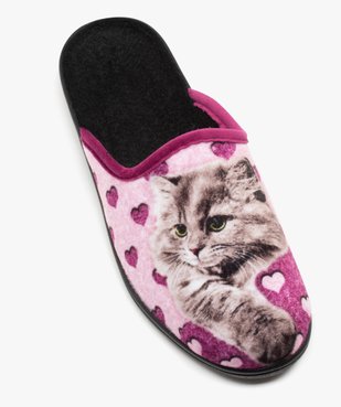Chaussons femme mules confortables en jersey vue5 - GEMO(HOMWR FEM) - GEMO