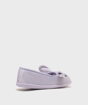 Chaussons ballerines en velours imprimé lapin en relief fille vue4 - GEMO (ENFANT) - GEMO
