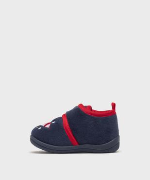 Chaussons montants en velours avec motif fusée bébé garçon vue3 - GEMO 4G BEBE - GEMO
