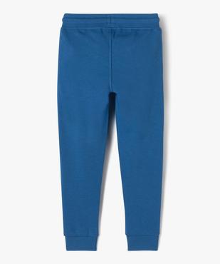Pantalon de jogging en molleton uni garçon vue3 - GEMO (ENFANT) - GEMO
