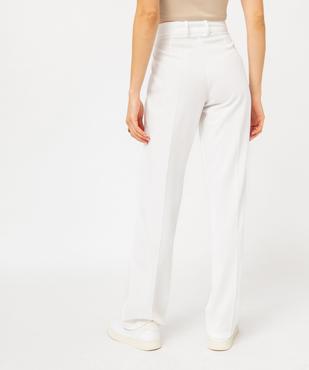 Pantalon en maille coupe droite avec fausses poches plaquées femme vue3 - GEMO(FEMME PAP) - GEMO