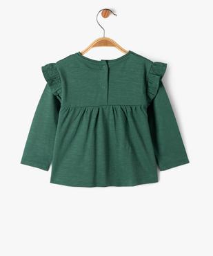 Tee-shirt manches longues avec volants aux épaules bébé fille vue3 - GEMO(BEBE DEBT) - GEMO