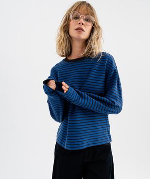 Tee-shirt rayé col rond femme vue2 - GEMO(FEMME PAP) - GEMO