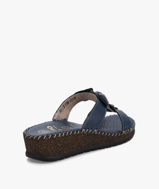 Mules femme confort dessus cuir détails brillants vue4 - GEMO (CONFORT) - GEMO