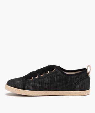 Baskets femme en toile brillante et semelle cordelette vue3 - GEMO (SPORTSWR) - GEMO