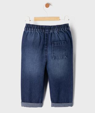 Jean avec taille élastique ajustable bébé garçon vue4 - GEMO(BEBE DEBT) - GEMO