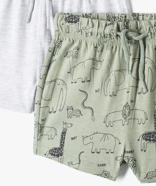 Short bébé garçon en jersey à taille élastiquée (lot de 2) vue2 - GEMO(BEBE DEBT) - GEMO