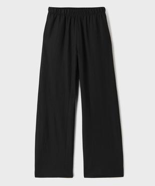 Pantalon fluide en maille gaufrée fille vue1 - GEMO (JUNIOR) - GEMO