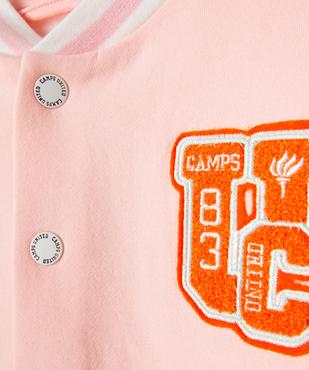 Blouson fille avec finitions bord-côte à rayures - Camps United vue3 - CAMPS UNITED - GEMO