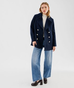 Manteau caban en laine double boutonnage femme vue5 - GEMO(FEMME PAP) - GEMO