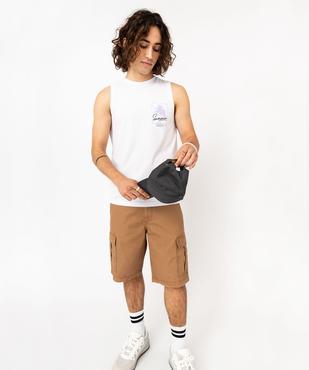 Bermuda cargo en toile homme vue9 - GEMO 4G HOMME - GEMO
