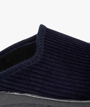 Chaussons homme mules confort dessus en velours côtelé uni vue6 - GEMO(HOMWR HOM) - GEMO