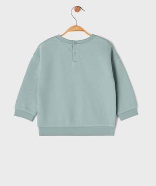Sweat en molleton doux imprimé à col rond bébé garçon vue3 - GEMO 4G BEBE - GEMO