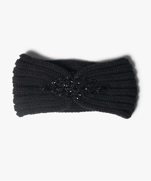 Bandeau femme cache-oreilles avec perles brodées vue1 - GEMO (ACCESS) - GEMO