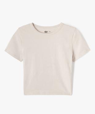 Tee-shirt manches courtes coupe courte fille vue1 - GEMO 4G FILLE - GEMO