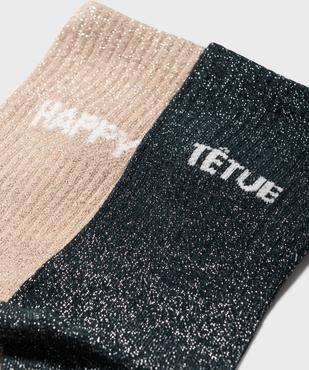 Coffret chaussettes scintillantes femme vue3 - GEMO(HOMWR FEM) - GEMO