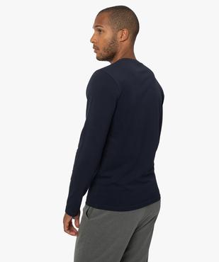 Tee-shirt à manches longues et col rond homme vue5 - GEMO 4G HOMME - GEMO