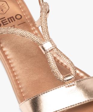 Sandales femme scintillantes avec bride à strass vue6 - GEMO (CASUAL) - GEMO