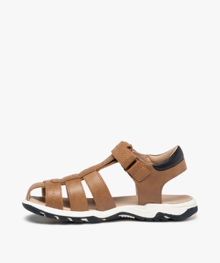 Sandales sport garçon à brides unies fermeture scratch vue3 - GEMO (ENFANT) - GEMO