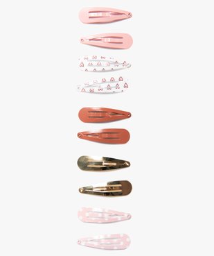 Pinces à cheveux fille forme clic-clac (lot de 10) vue1 - GEMO (ACCESS) - GEMO