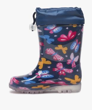 Bottes de pluie fille avec motifs papillon et col ajustable vue3 - GEMO (ENFANT) - GEMO
