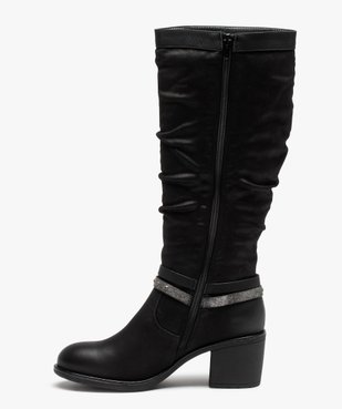 Bottes femme unies à talon large et brides fantaisie vue3 - GEMO(URBAIN) - GEMO