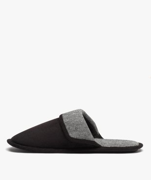 Chaussons homme en velours avec revers motif chevrons vue3 - GEMO(HOMWR HOM) - GEMO