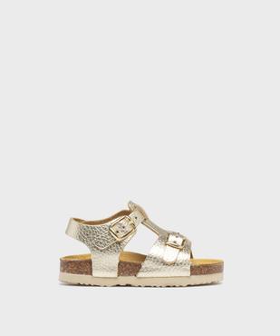 Sandales premiers pas en cuir bébé fille - Na! vue1 - NA! GEMO FOR GOOD - GEMO