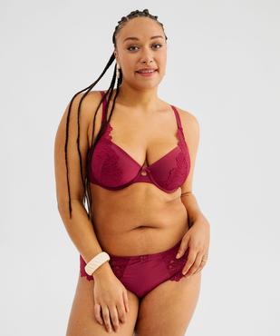 Soutien-gorge emboitant à armatures en dentelle femme grande taille vue3 - GEMO(HOMWR FEM) - GEMO