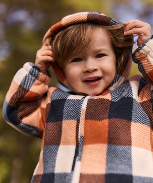 Blouson à capuche en velours à carreaux doublure sherpa bébé garçon - LuluCastagnette  vue5 - LULUCASTAGNETTE - GEMO