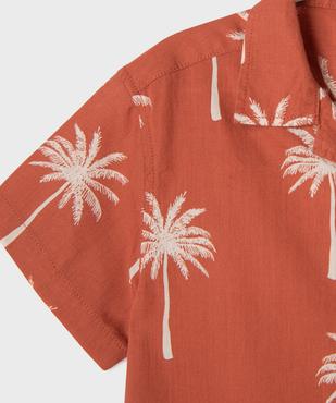 Chemise manches courtes à motifs palmiers garçon vue2 - GEMO (ENFANT) - GEMO