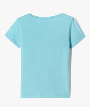 Tee-shirt à manches courtes uni fille vue3 - GEMO 4G FILLE - GEMO