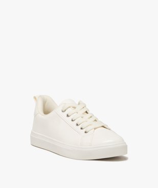 Baskets femme unies à lacets dessus vernis  vue2 - GEMO (SPORTSWR) - GEMO