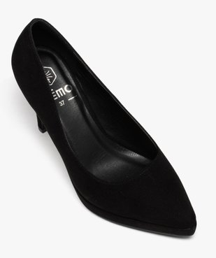 Escarpins femme unis à talon haut en suédine vue5 - GEMO(URBAIN) - GEMO