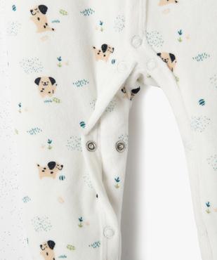 Pyjama dors-bien en velours imprimé avec ouverture devant bébé vue3 - GEMO(BB COUCHE) - GEMO