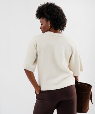 Pull manches courtes ample et douillet femme vue3 - GEMO(FEMME PAP) - GEMO