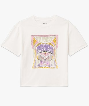 Tee-shirt à manches courtes avec motif hippie femme vue4 - GEMO 4G FEMME - GEMO