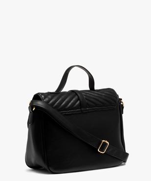 Sac femme forme cartable avec rabat matelassé vue2 - GEMO (ACCESS) - GEMO